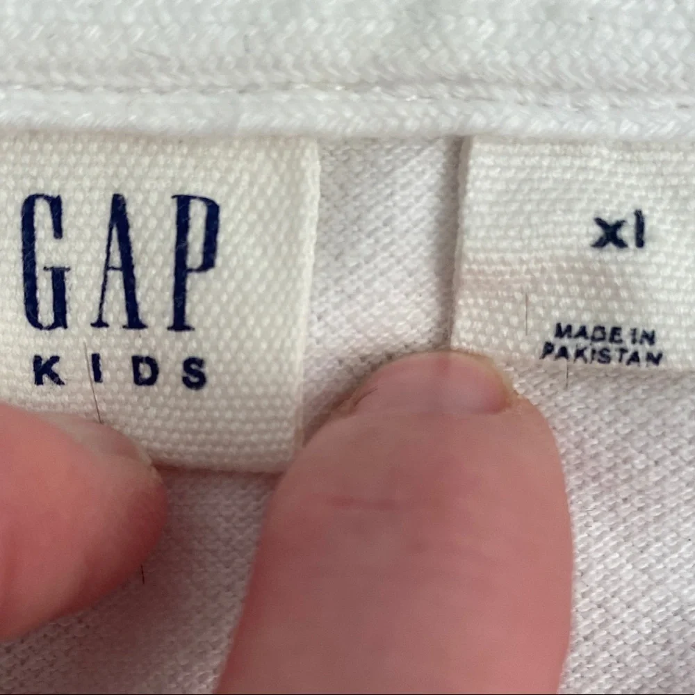 Gap white pique short sleeve polo shirt 12